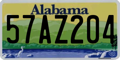 AL license plate 57AZ204