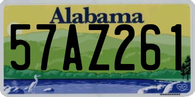 AL license plate 57AZ261
