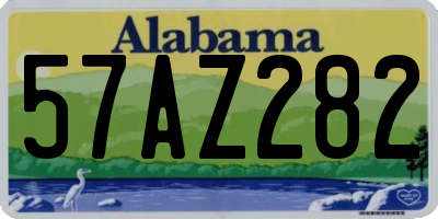 AL license plate 57AZ282