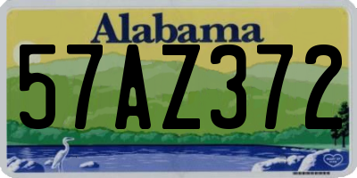 AL license plate 57AZ372