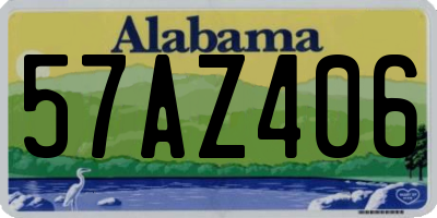 AL license plate 57AZ406