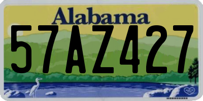 AL license plate 57AZ427