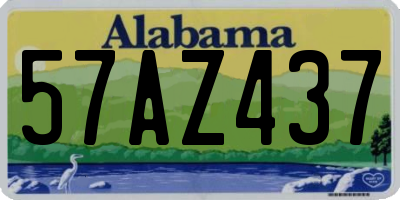 AL license plate 57AZ437