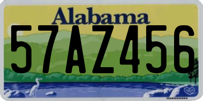 AL license plate 57AZ456