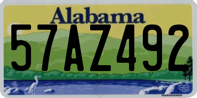 AL license plate 57AZ492