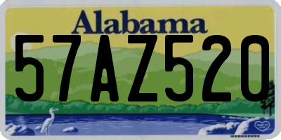 AL license plate 57AZ520