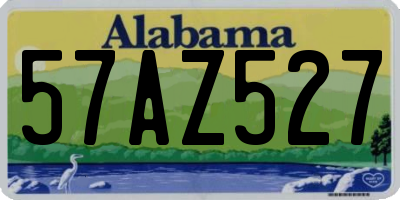 AL license plate 57AZ527