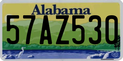 AL license plate 57AZ530