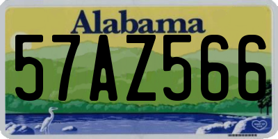 AL license plate 57AZ566