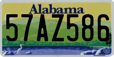 AL license plate 57AZ586
