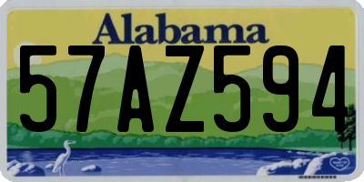 AL license plate 57AZ594