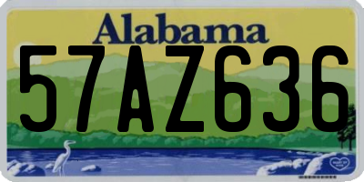 AL license plate 57AZ636