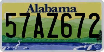 AL license plate 57AZ672