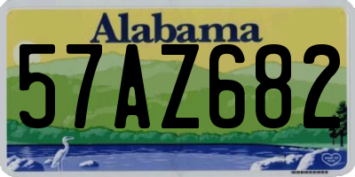 AL license plate 57AZ682