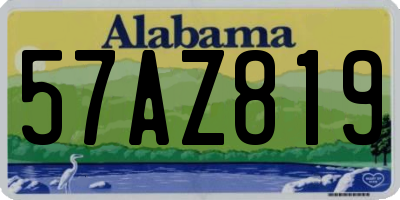 AL license plate 57AZ819
