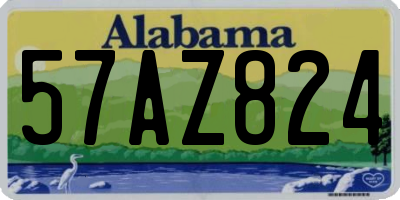 AL license plate 57AZ824