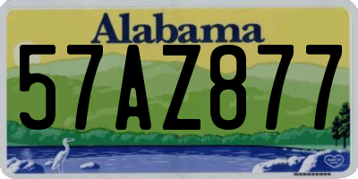AL license plate 57AZ877