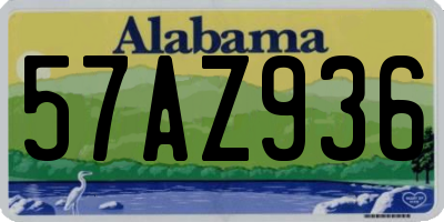 AL license plate 57AZ936