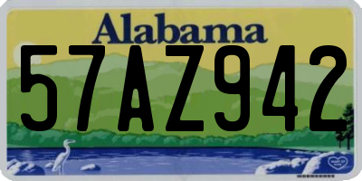 AL license plate 57AZ942