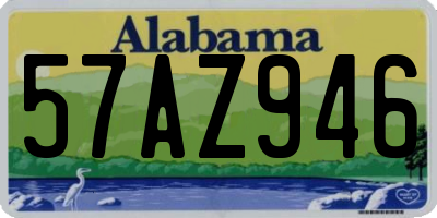 AL license plate 57AZ946