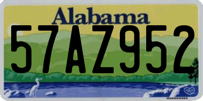 AL license plate 57AZ952