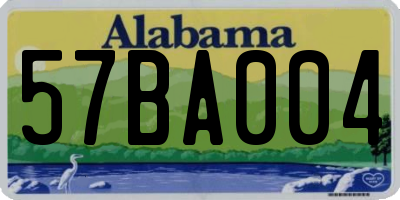 AL license plate 57BA004