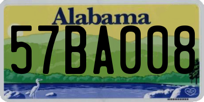 AL license plate 57BA008