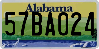 AL license plate 57BA024