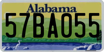 AL license plate 57BA055
