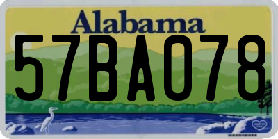 AL license plate 57BA078