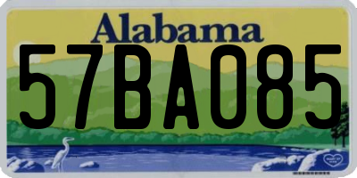 AL license plate 57BA085