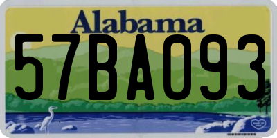 AL license plate 57BA093