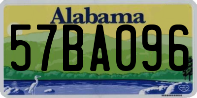 AL license plate 57BA096