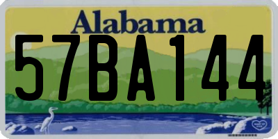 AL license plate 57BA144