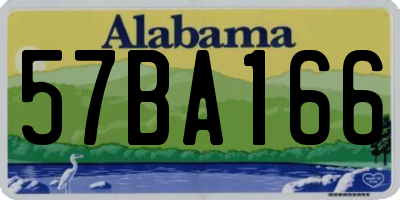 AL license plate 57BA166