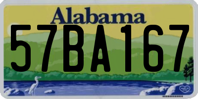 AL license plate 57BA167