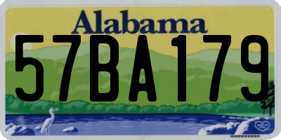 AL license plate 57BA179