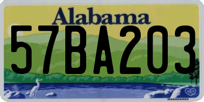 AL license plate 57BA203