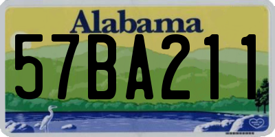 AL license plate 57BA211