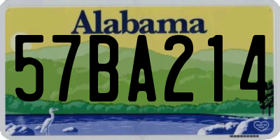 AL license plate 57BA214