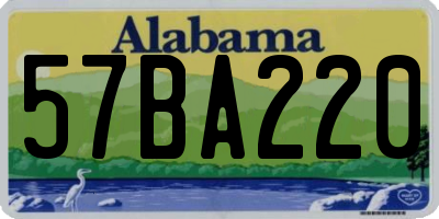 AL license plate 57BA220