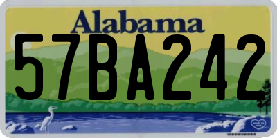 AL license plate 57BA242