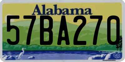 AL license plate 57BA270