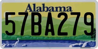 AL license plate 57BA279