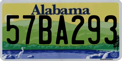 AL license plate 57BA293