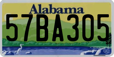 AL license plate 57BA305