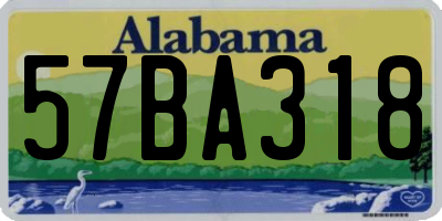 AL license plate 57BA318