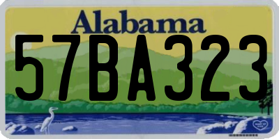 AL license plate 57BA323