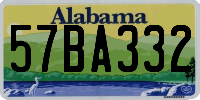 AL license plate 57BA332