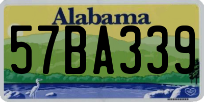 AL license plate 57BA339